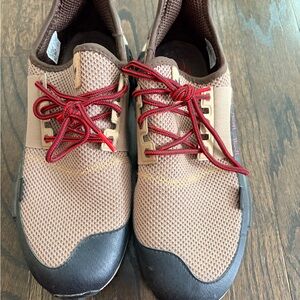 adidas Brown Sneaker with Red Logo Insole